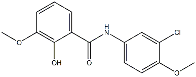 N-(3-chloro-4-methoxyphenyl)-2-hydroxy-3-methoxybenzamide 结构式