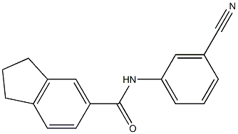 N-(3-cyanophenyl)-2,3-dihydro-1H-indene-5-carboxamide 结构式