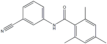 N-(3-cyanophenyl)-2,4,6-trimethylbenzamide 结构式