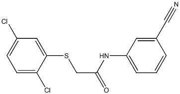 N-(3-cyanophenyl)-2-[(2,5-dichlorophenyl)sulfanyl]acetamide 结构式