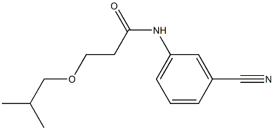 N-(3-cyanophenyl)-3-(2-methylpropoxy)propanamide 结构式