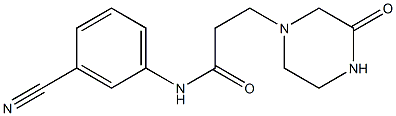 N-(3-cyanophenyl)-3-(3-oxopiperazin-1-yl)propanamide 结构式