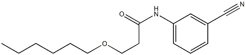 N-(3-cyanophenyl)-3-(hexyloxy)propanamide 结构式