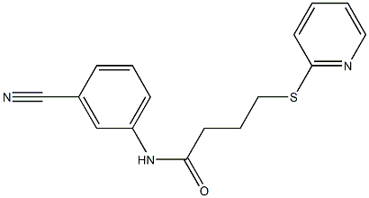 N-(3-cyanophenyl)-4-(pyridin-2-ylsulfanyl)butanamide 结构式