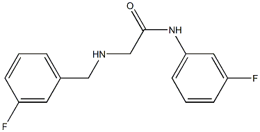 N-(3-fluorophenyl)-2-{[(3-fluorophenyl)methyl]amino}acetamide 结构式