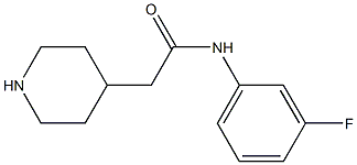 N-(3-fluorophenyl)-2-piperidin-4-ylacetamide 结构式