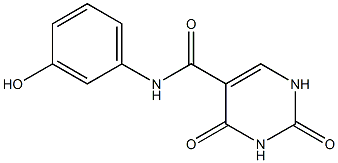 N-(3-hydroxyphenyl)-2,4-dioxo-1,2,3,4-tetrahydropyrimidine-5-carboxamide 结构式