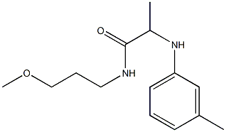 N-(3-methoxypropyl)-2-[(3-methylphenyl)amino]propanamide 结构式