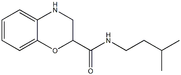 N-(3-methylbutyl)-3,4-dihydro-2H-1,4-benzoxazine-2-carboxamide 结构式