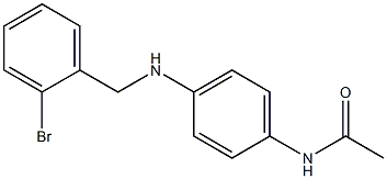 N-(4-{[(2-bromophenyl)methyl]amino}phenyl)acetamide 结构式