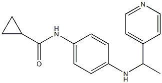 N-(4-{[1-(pyridin-4-yl)ethyl]amino}phenyl)cyclopropanecarboxamide 结构式