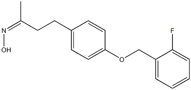 N-(4-{4-[(2-fluorophenyl)methoxy]phenyl}butan-2-ylidene)hydroxylamine 结构式