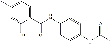 N-(4-acetamidophenyl)-2-hydroxy-4-methylbenzamide 结构式