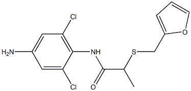 N-(4-amino-2,6-dichlorophenyl)-2-[(furan-2-ylmethyl)sulfanyl]propanamide 结构式