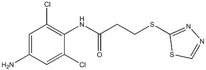 N-(4-amino-2,6-dichlorophenyl)-3-(1,3,4-thiadiazol-2-ylsulfanyl)propanamide 结构式