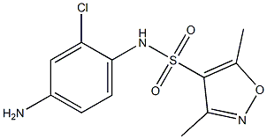 N-(4-amino-2-chlorophenyl)-3,5-dimethyl-1,2-oxazole-4-sulfonamide 结构式