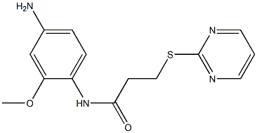 N-(4-amino-2-methoxyphenyl)-3-(pyrimidin-2-ylsulfanyl)propanamide 结构式