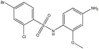 N-(4-amino-2-methoxyphenyl)-4-bromo-2-chlorobenzene-1-sulfonamide 结构式