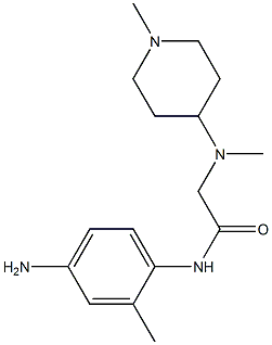 N-(4-amino-2-methylphenyl)-2-[methyl(1-methylpiperidin-4-yl)amino]acetamide 结构式