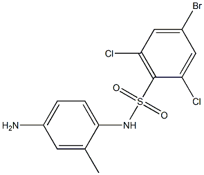 N-(4-amino-2-methylphenyl)-4-bromo-2,6-dichlorobenzene-1-sulfonamide 结构式