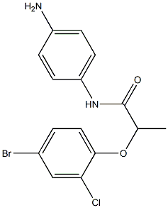 N-(4-aminophenyl)-2-(4-bromo-2-chlorophenoxy)propanamide 结构式