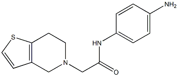 N-(4-aminophenyl)-2-(6,7-dihydrothieno[3,2-c]pyridin-5(4H)-yl)acetamide 结构式