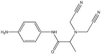 N-(4-aminophenyl)-2-[bis(cyanomethyl)amino]propanamide 结构式