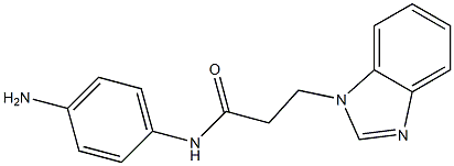 N-(4-aminophenyl)-3-(1H-benzimidazol-1-yl)propanamide 结构式