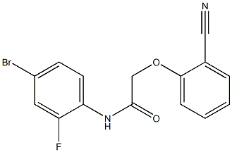 N-(4-bromo-2-fluorophenyl)-2-(2-cyanophenoxy)acetamide 结构式