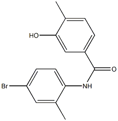 N-(4-bromo-2-methylphenyl)-3-hydroxy-4-methylbenzamide 结构式