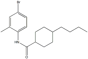 N-(4-bromo-2-methylphenyl)-4-butylcyclohexane-1-carboxamide 结构式