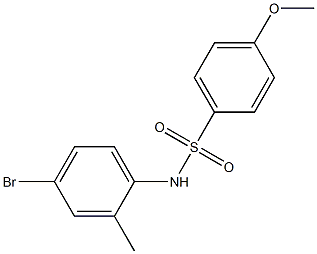 N-(4-bromo-2-methylphenyl)-4-methoxybenzene-1-sulfonamide 结构式