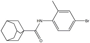 N-(4-bromo-2-methylphenyl)adamantane-1-carboxamide 结构式