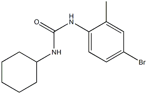 N-(4-bromo-2-methylphenyl)-N'-cyclohexylurea 结构式