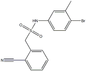 N-(4-bromo-3-methylphenyl)-1-(2-cyanophenyl)methanesulfonamide 结构式