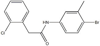 N-(4-bromo-3-methylphenyl)-2-(2-chlorophenyl)acetamide 结构式