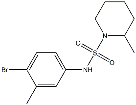 N-(4-bromo-3-methylphenyl)-2-methylpiperidine-1-sulfonamide 结构式