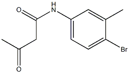 N-(4-bromo-3-methylphenyl)-3-oxobutanamide 结构式