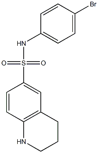 N-(4-bromophenyl)-1,2,3,4-tetrahydroquinoline-6-sulfonamide 结构式