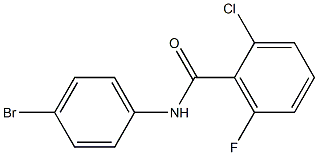 N-(4-bromophenyl)-2-chloro-6-fluorobenzamide 结构式