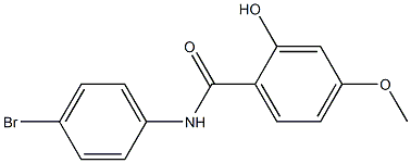 N-(4-bromophenyl)-2-hydroxy-4-methoxybenzamide 结构式