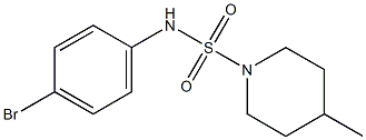 N-(4-bromophenyl)-4-methylpiperidine-1-sulfonamide 结构式