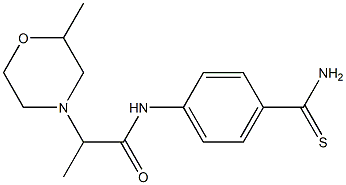 N-(4-carbamothioylphenyl)-2-(2-methylmorpholin-4-yl)propanamide 结构式