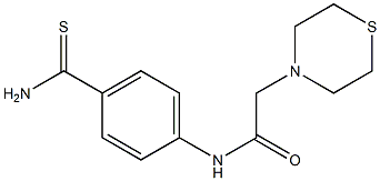 N-(4-carbamothioylphenyl)-2-(thiomorpholin-4-yl)acetamide 结构式