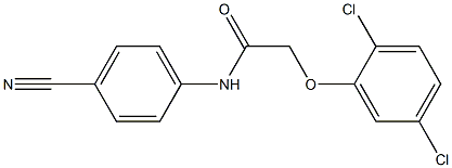 N-(4-cyanophenyl)-2-(2,5-dichlorophenoxy)acetamide 结构式