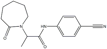 N-(4-cyanophenyl)-2-(2-oxoazepan-1-yl)propanamide 结构式