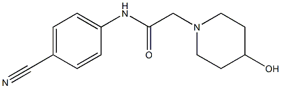 N-(4-cyanophenyl)-2-(4-hydroxypiperidin-1-yl)acetamide 结构式