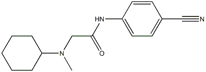 N-(4-cyanophenyl)-2-[cyclohexyl(methyl)amino]acetamide 结构式