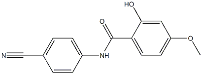 N-(4-cyanophenyl)-2-hydroxy-4-methoxybenzamide 结构式