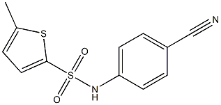 N-(4-cyanophenyl)-5-methylthiophene-2-sulfonamide 结构式
